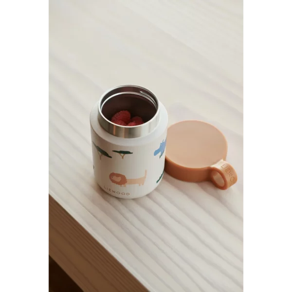Pot Thermique Isotherme En Acier Inoxydable 400 Ml - Garde Les Soupes Et Aliments Chauds Longtemps - Avec Cuillère Et Cordon - Hermétique Et Anti-fuite