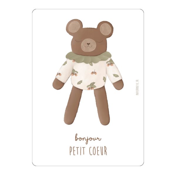 Carte | Ours petit coeur