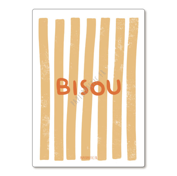 Carte | Bisous rayée