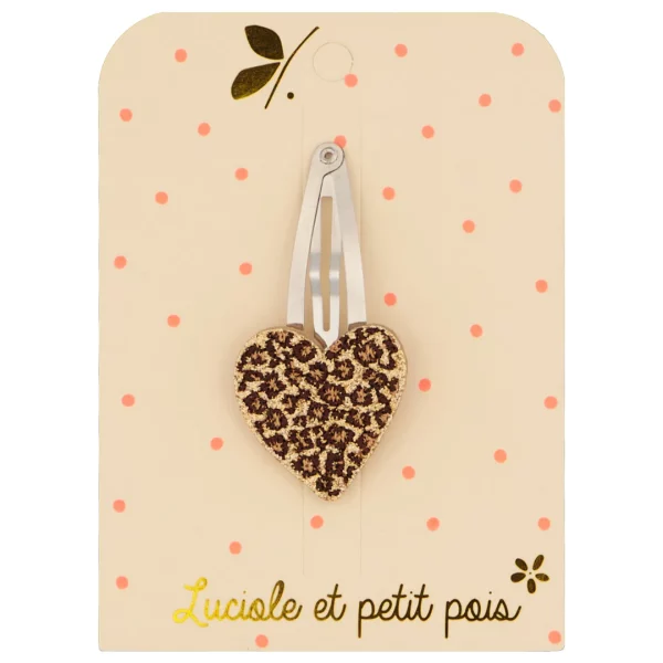 Barrette | Cœur léopard