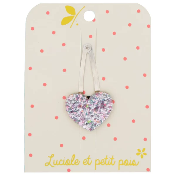 Barrette | Cœur paillettes