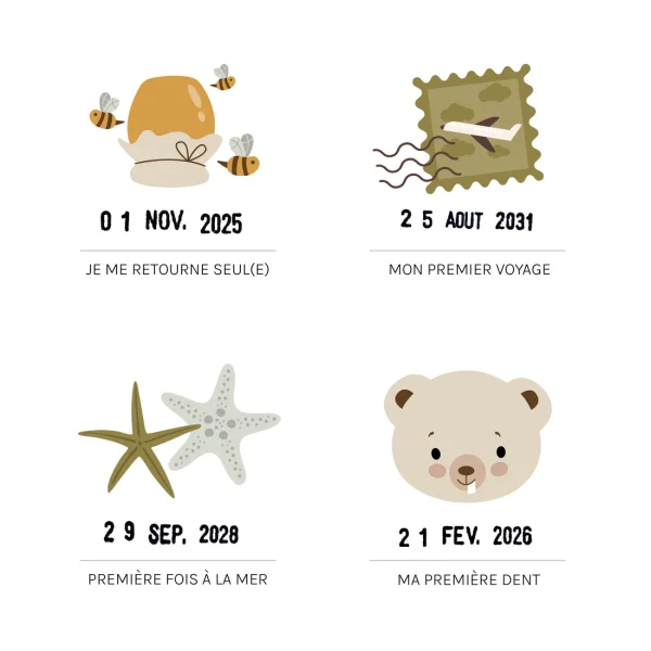 Affiche & tampon dateur | Mes 1ères fois Oursons – Image 4