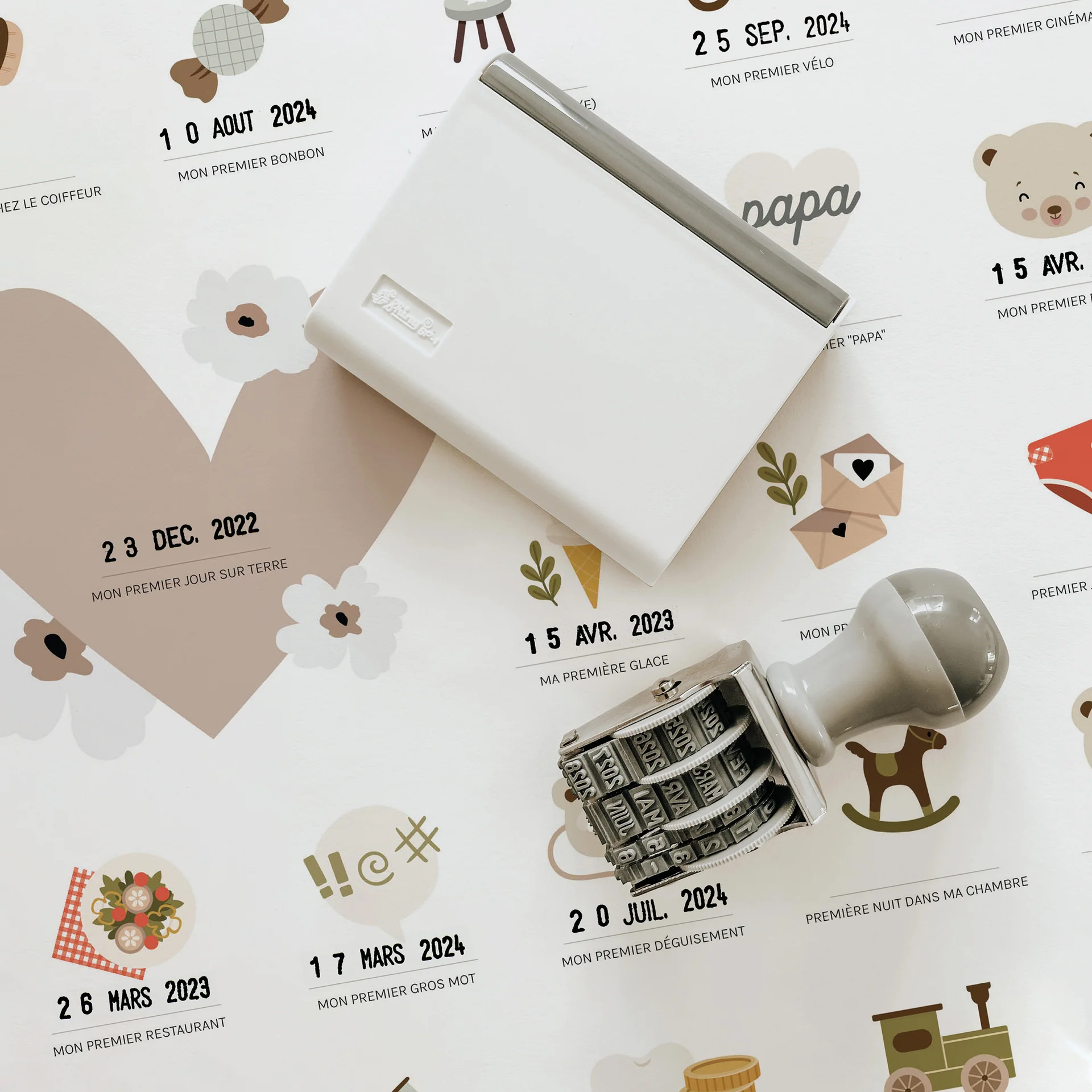 Affiche & tampon dateur | Mes 1ères fois Oursons – Image 3