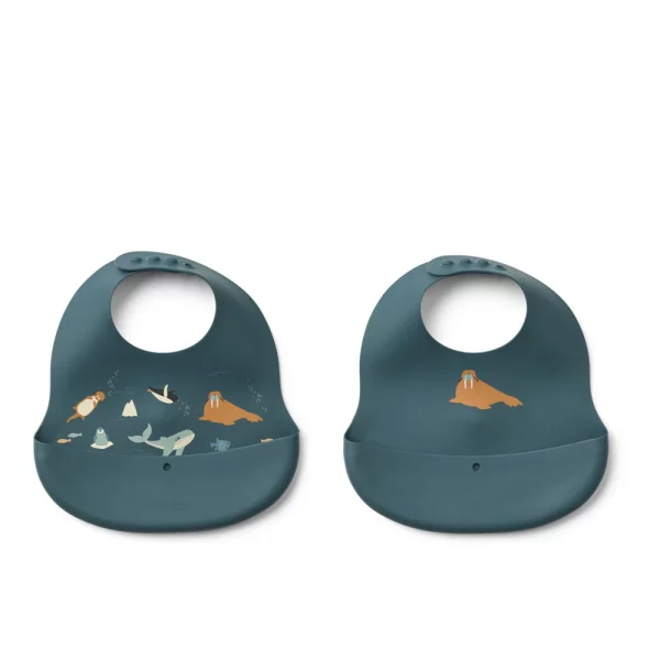 Duo bavoir silicone | Artic sea