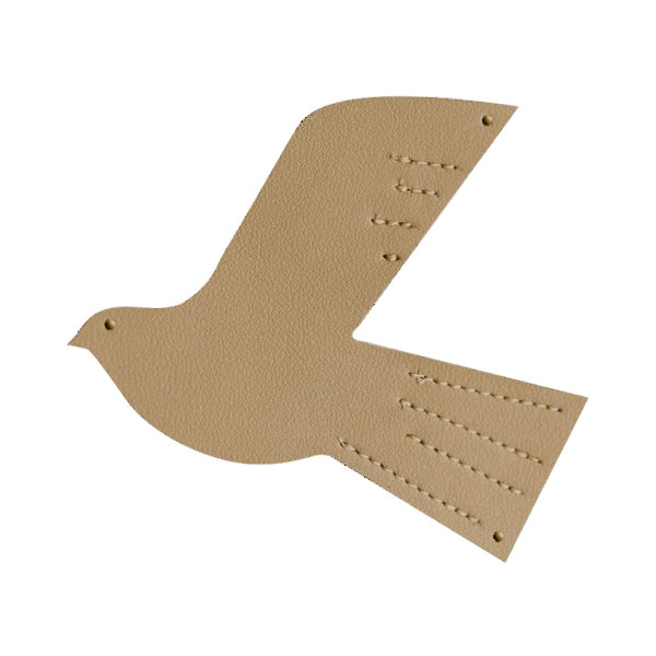 Oiseau en cuir S | Caramel – Image 2