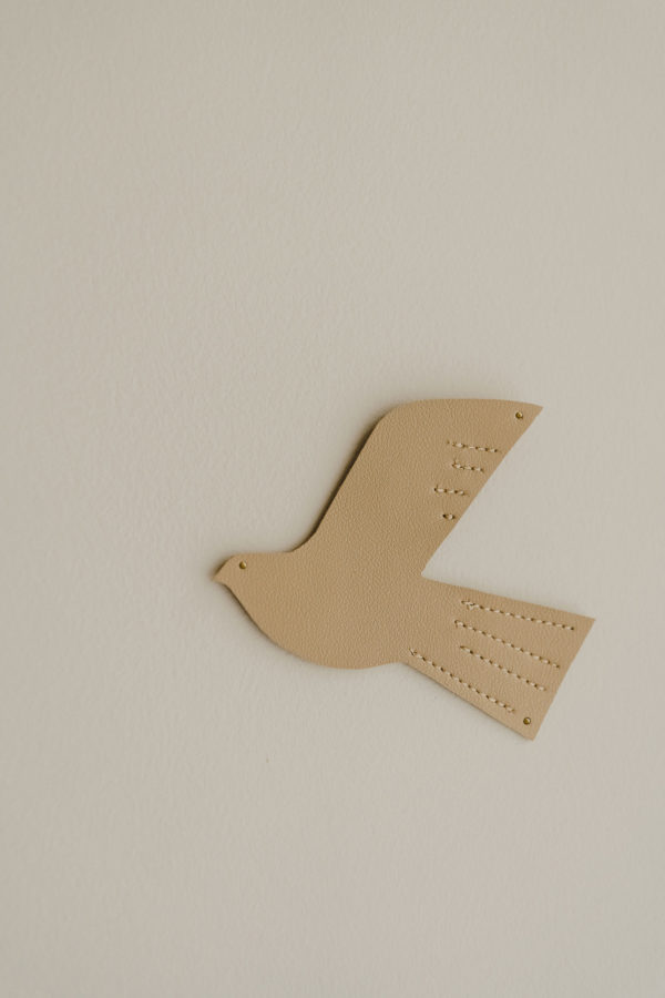 Oiseau en cuir S | Caramel – Image 3