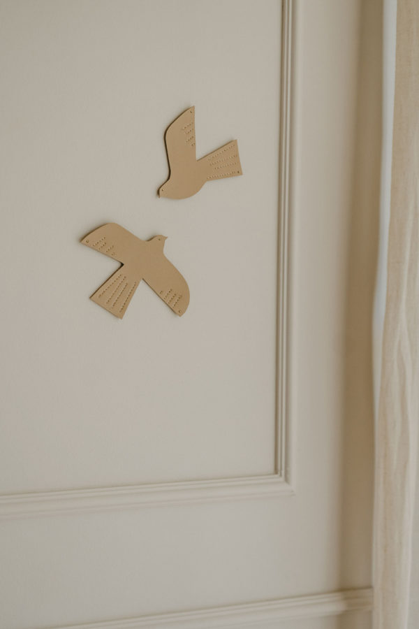 Oiseau en cuir S | Caramel