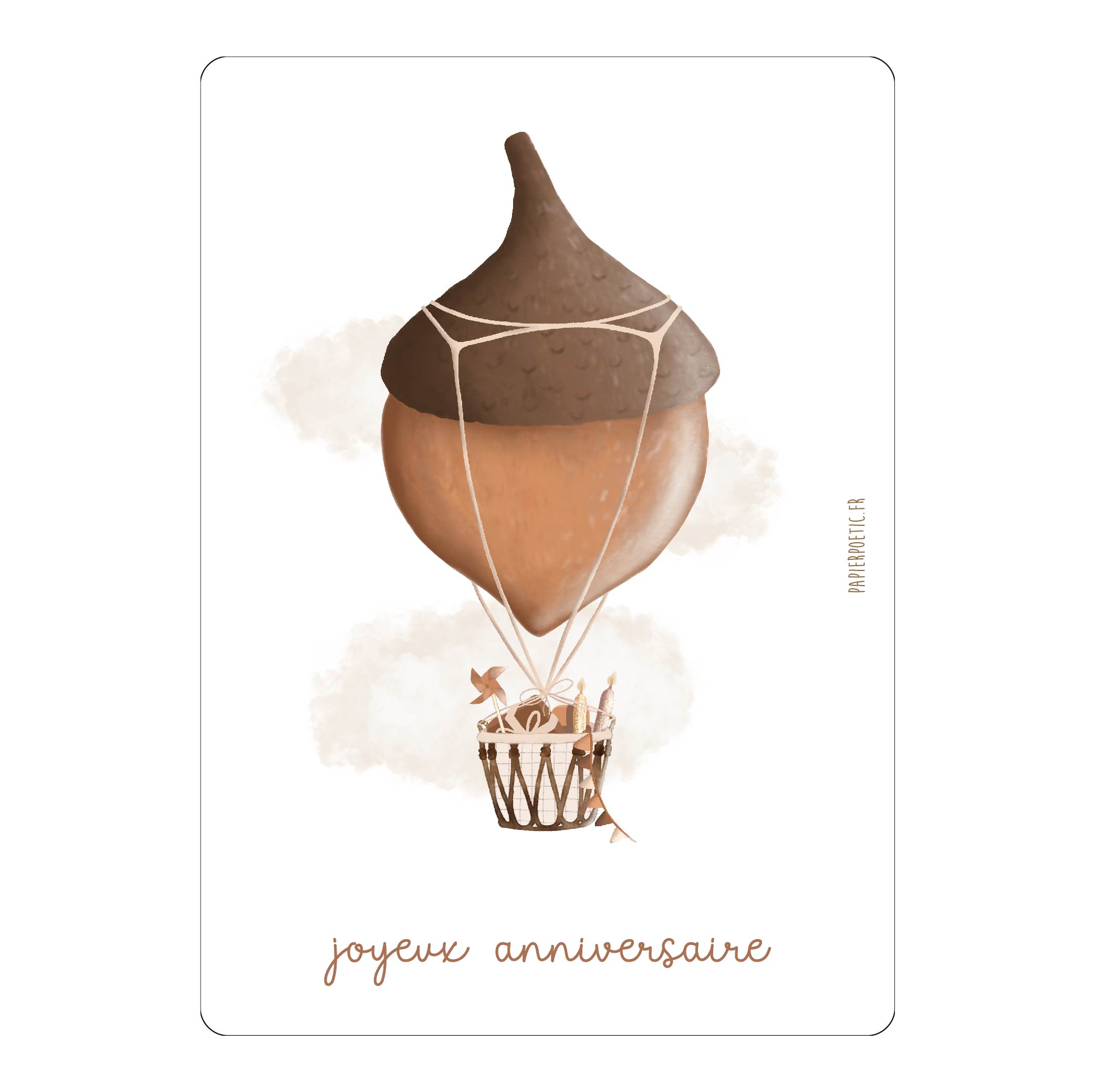 Carte | Montgolfière automne