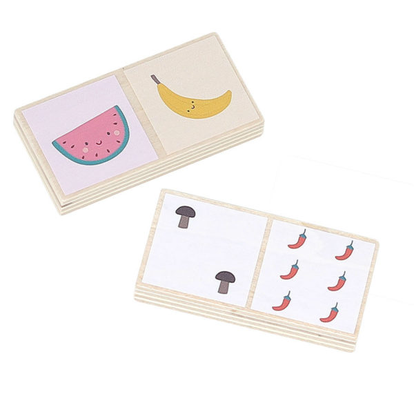 Dominos en bois | Fruits & légumes – Image 3
