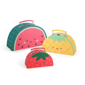 Set de 3 valises fruits