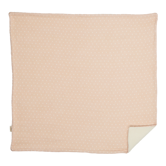 Couverture pilou | Petits cœurs beige – Image 3