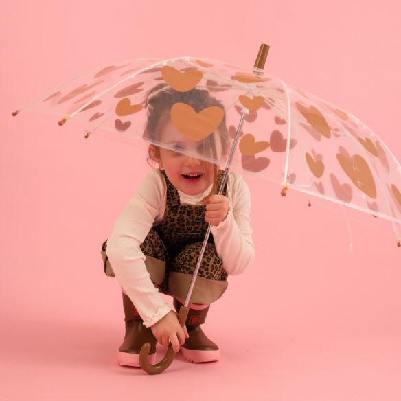 Parapluie | Cœurs bruns – Image 4