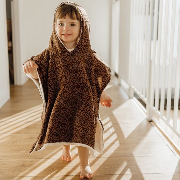Poncho 1-3 ans | Léopard marron – Image 3