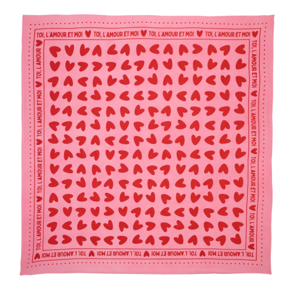 Foulard | Rose coeur rouge – Image 4