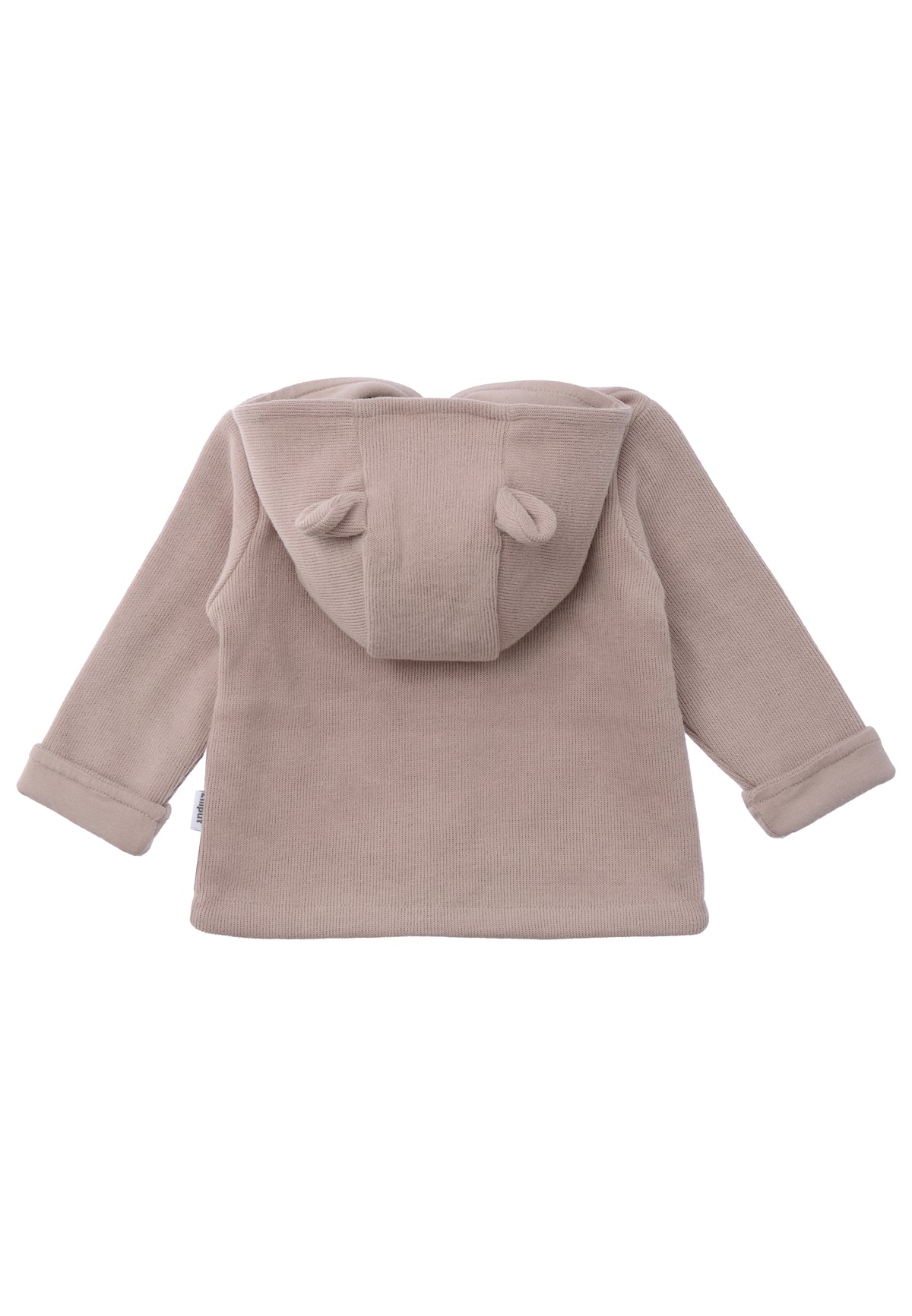 Veste en maille côtelée | Marron – Image 3