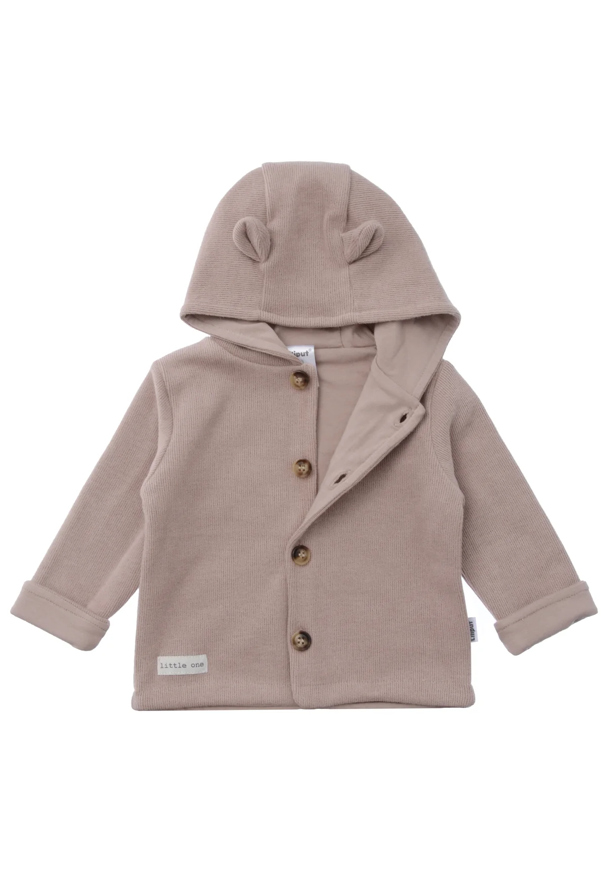 Veste en maille côtelée | Marron – Image 2