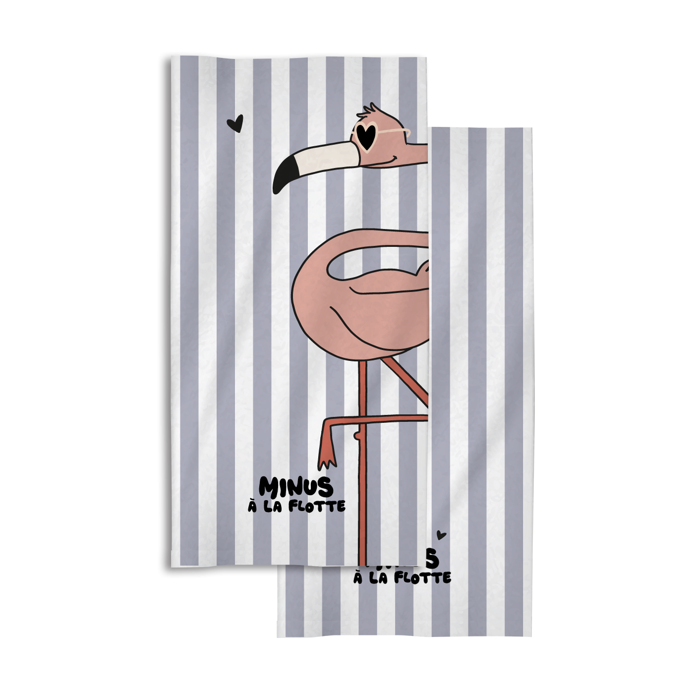 Serviette minus | Flamant rose