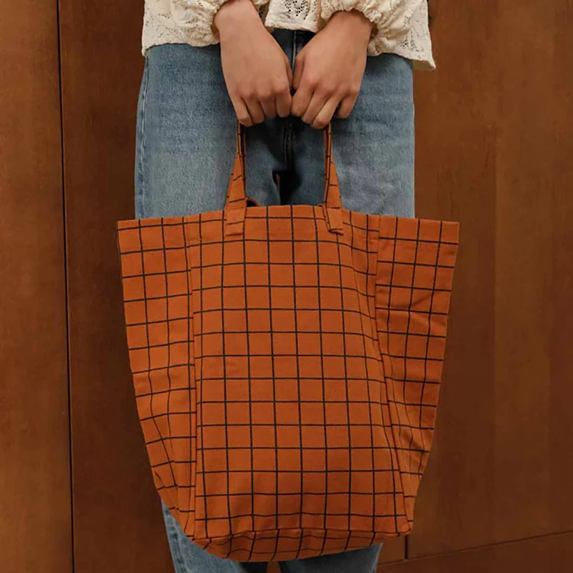 Sac Cabas Elisabeth | Carreaux Caramel – Image 2