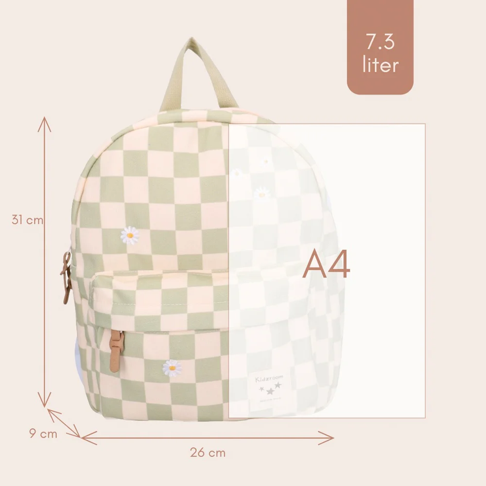 Sac à dos | Pâquerettes beige/vert – Image 6