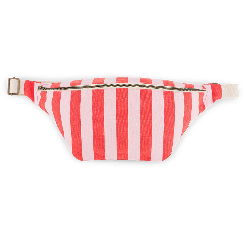 Sac Banane | Rayé Rouge et Rose
