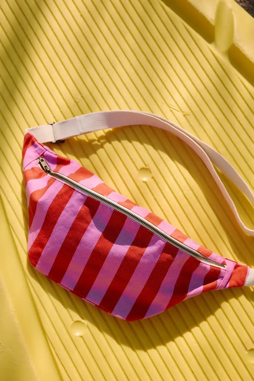 Sac Banane | Rayé Orchidée / Tomate – Image 2