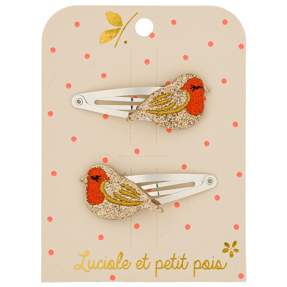 Duo barrettes | Rouge-Gorge