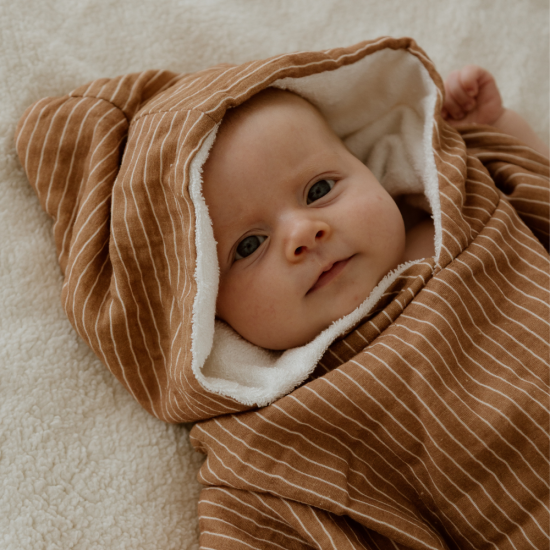 Poncho 1-3 ans | Rayures fines – Image 3