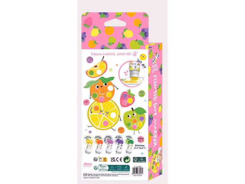 Feutres | 5 marqueurs a points aux parfums fruités – Image 2