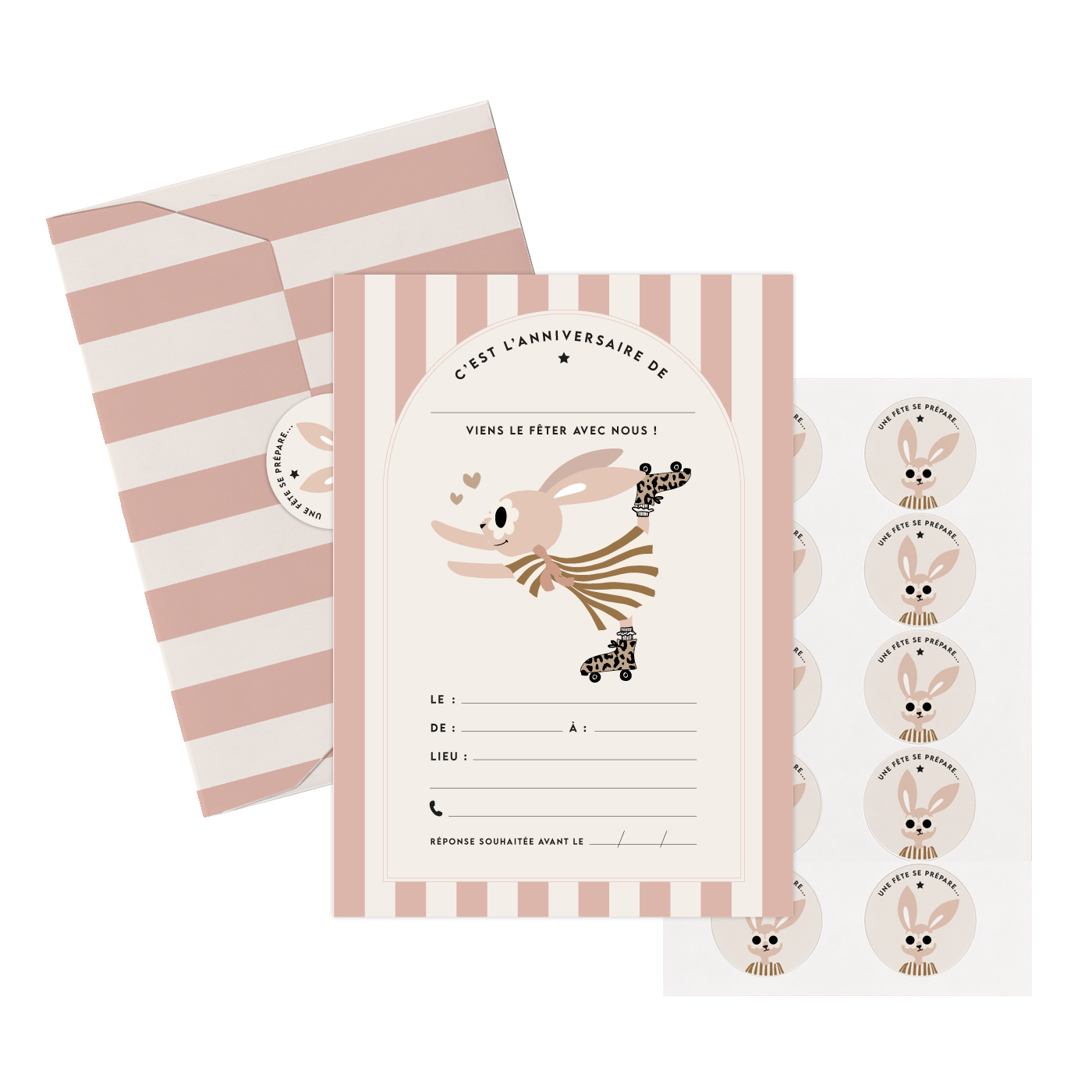 Carte d'Invitation anniversaire | Suzie Lapin