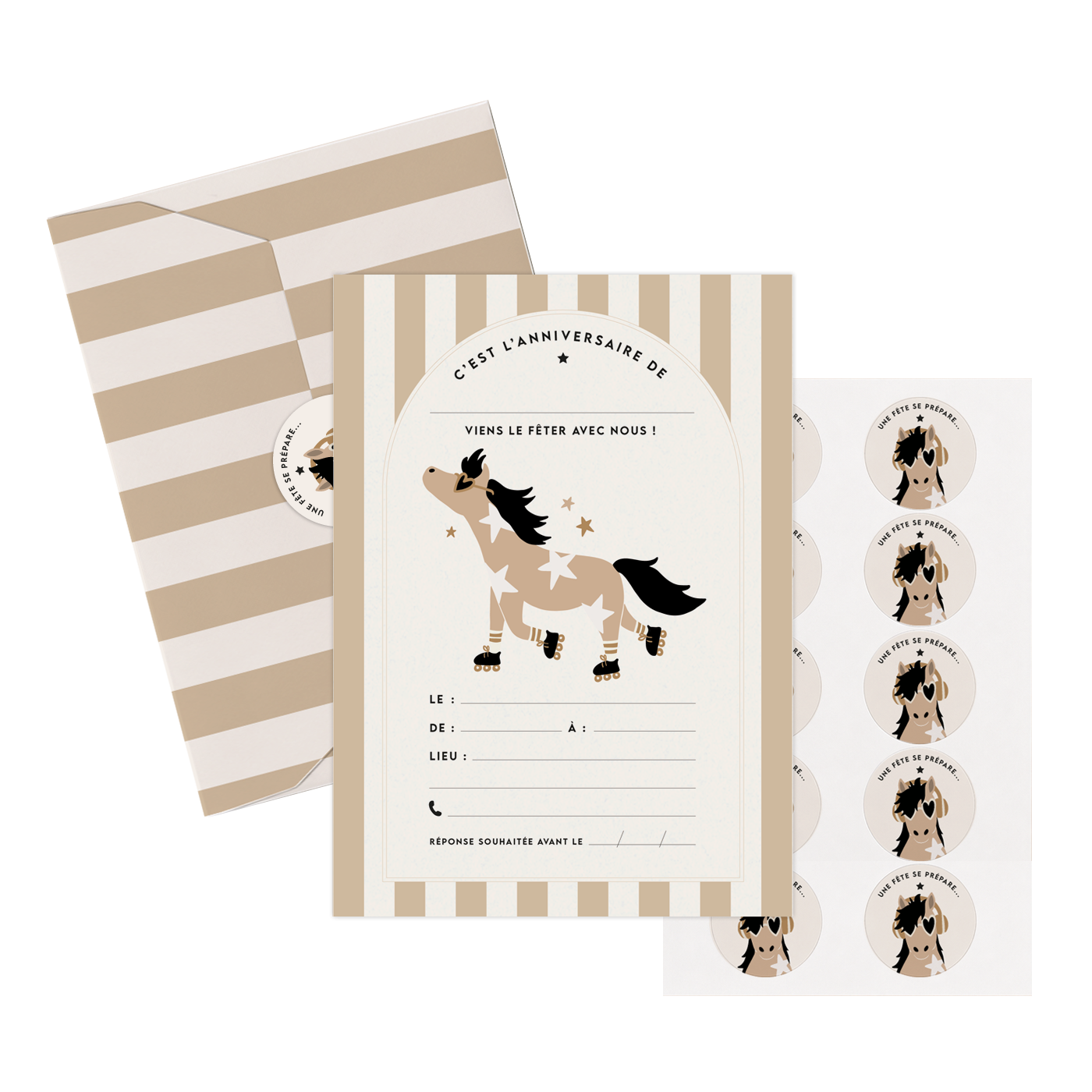 Carte d'Invitation anniversaire | Billy Poney