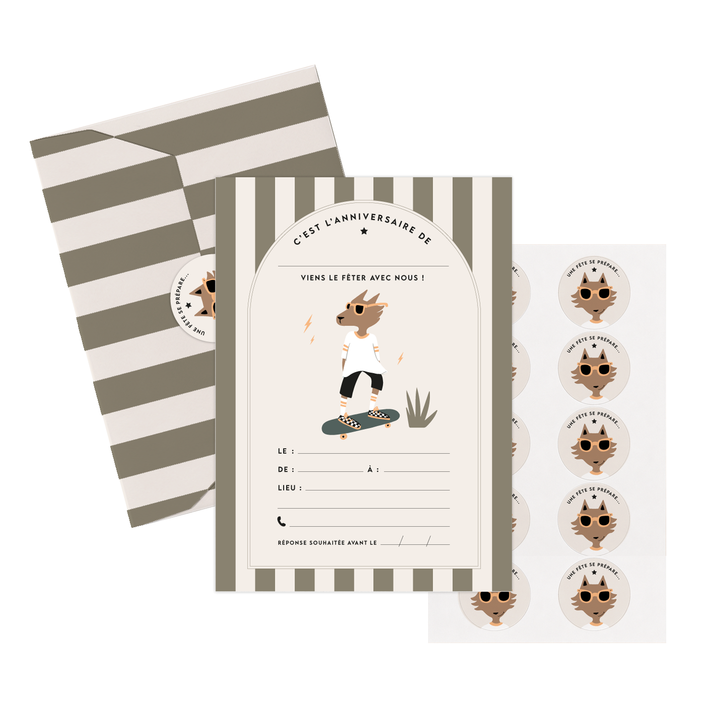 Carte d'Invitation anniversaire | Max Renard
