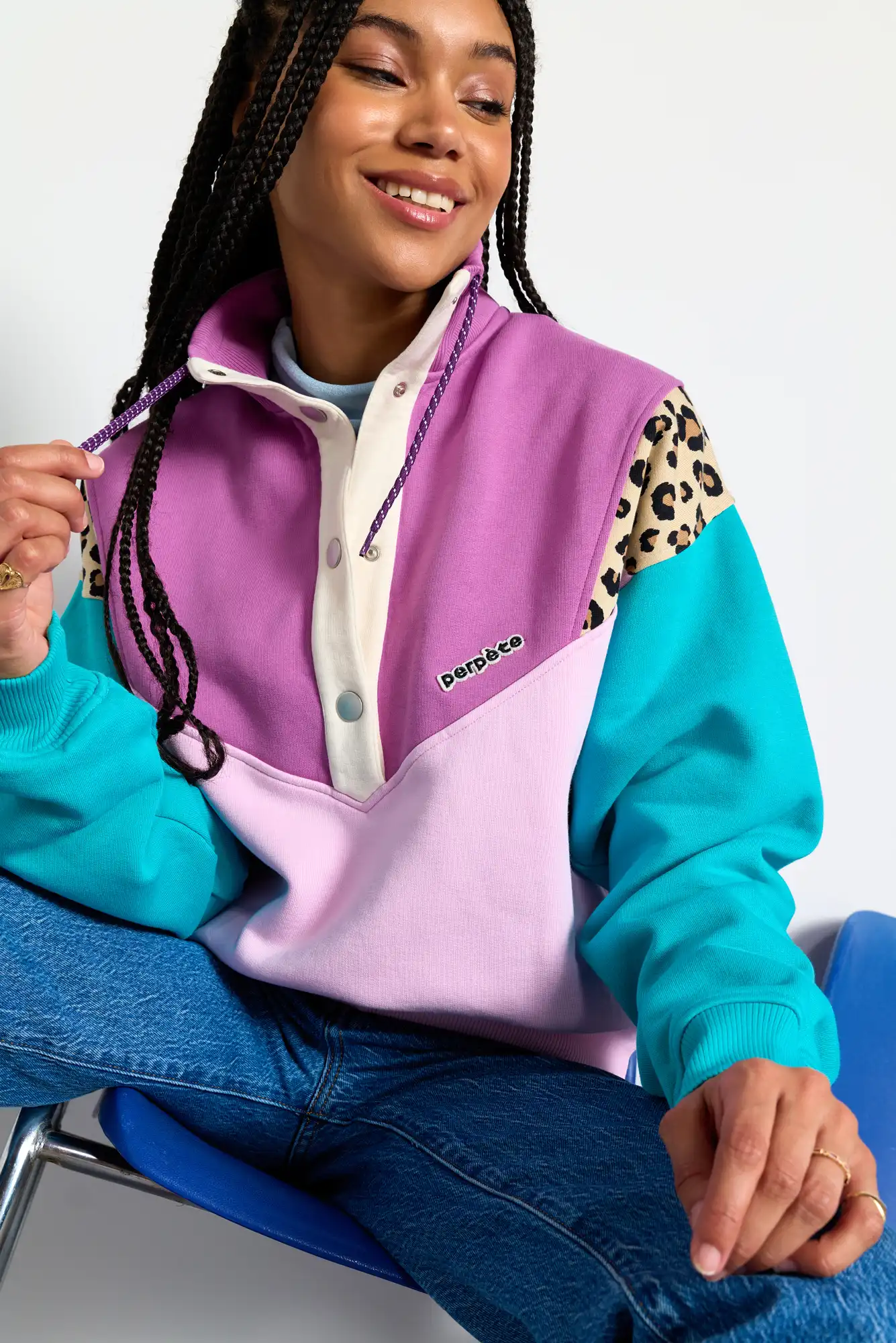 Pull Adulte | Lana Turquoise / Rose – Image 3