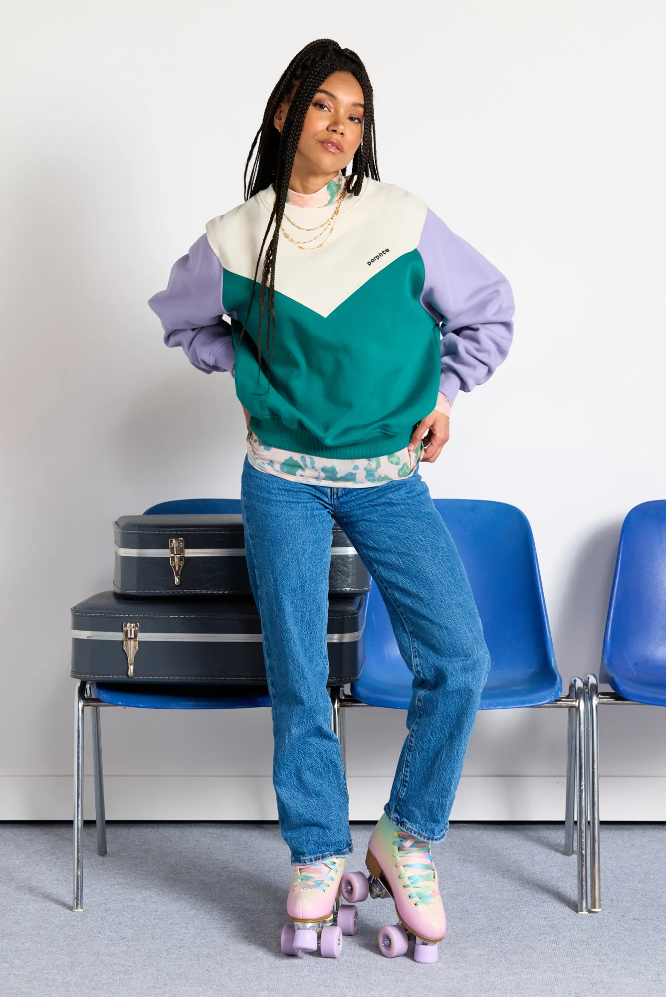 Pull Adulte | Max vert / lilas