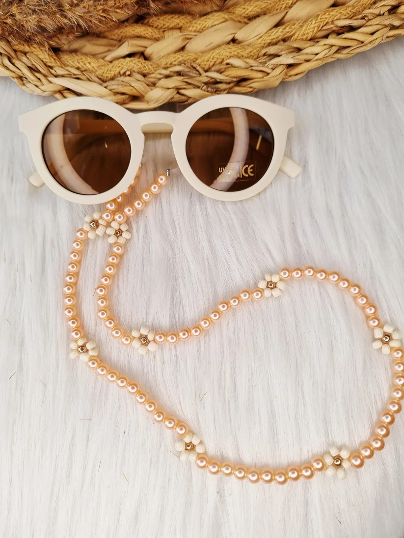Cordon à lunettes | Marguerite saumon